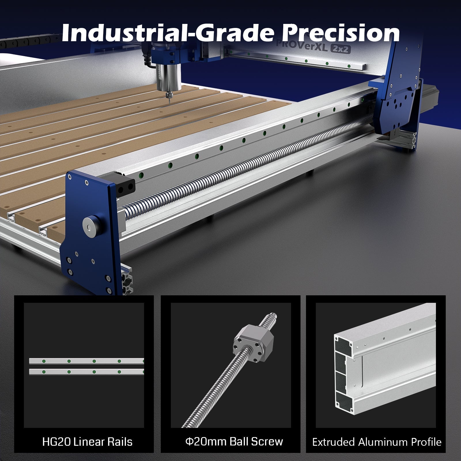 PROVerXL 2x2 CNC Router with Vectric Sotware, Professional Grade Precision & Pre-Assembled Modular Design