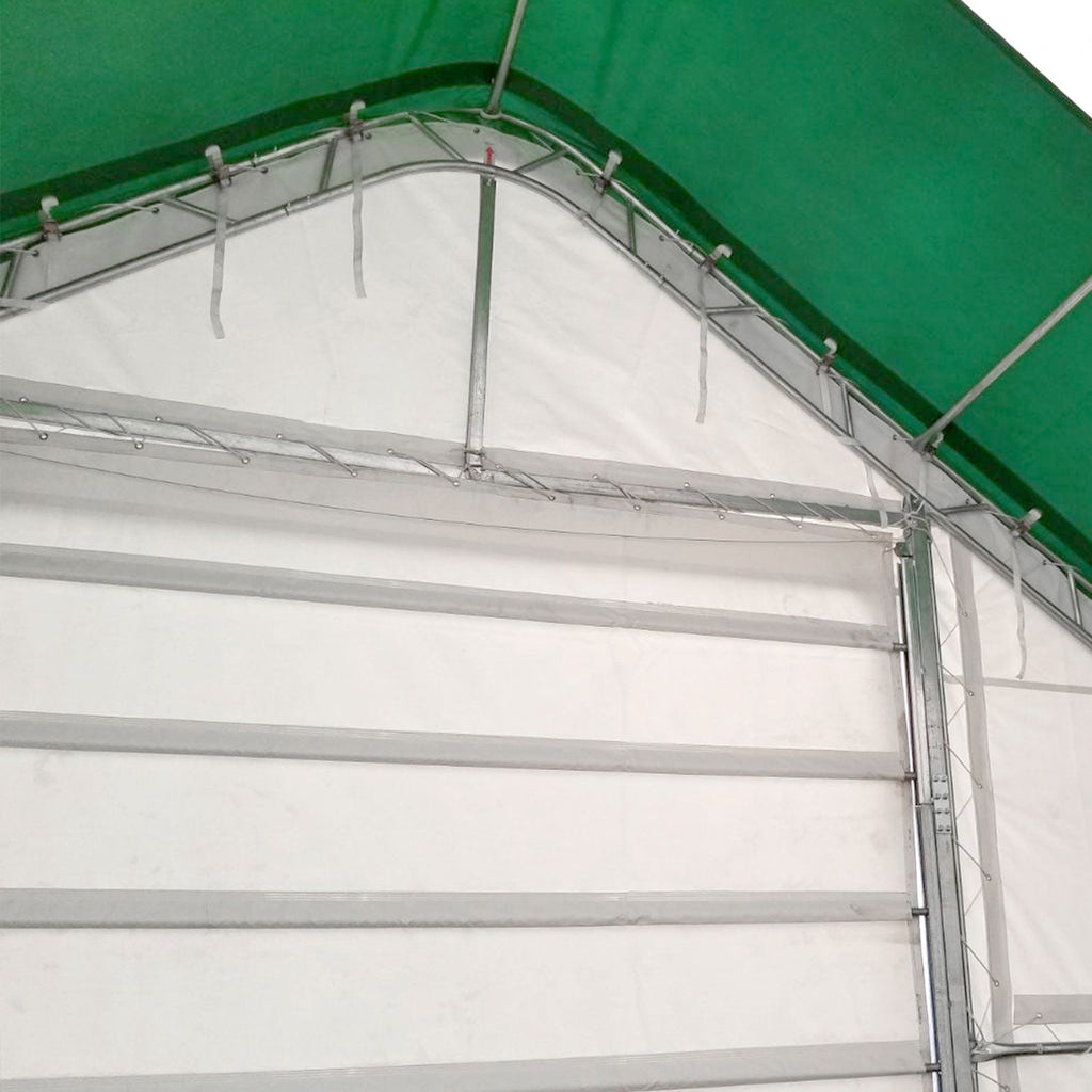 W40'xL80'xH21' Double Truss Storage Shelter, 8' Truss Spacing